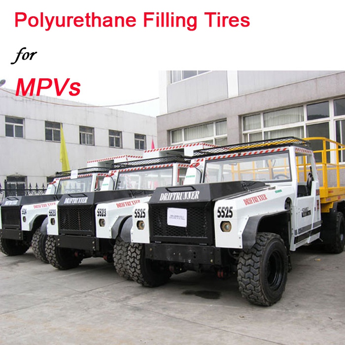 polyurethane filled tyre for MPVs